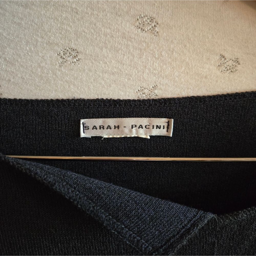 Sarah Pacini Off-the-Shoulder Navy Asymmetric Blouse Size XL - Picture 3 of 4